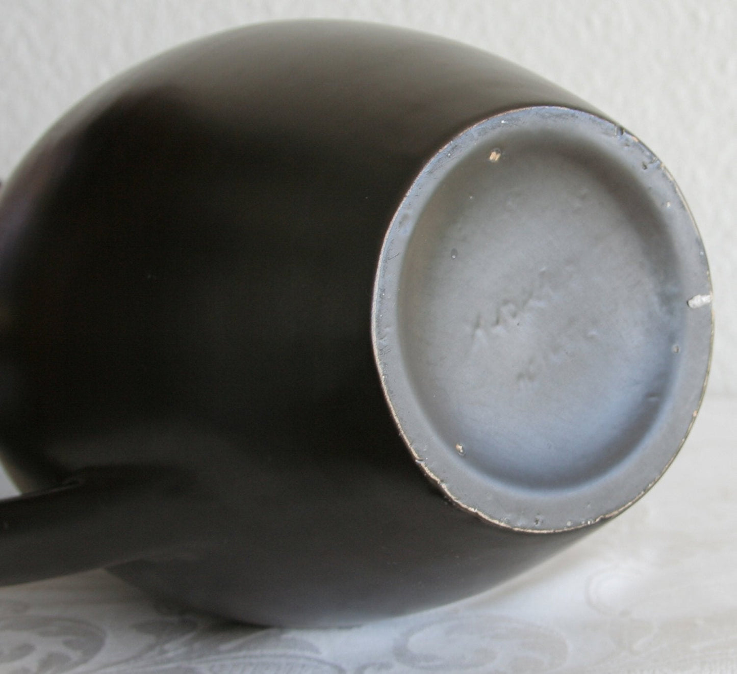 MØRKØV Monumental Black Green Glazed Ceramic Floor Vase Mollaris.com 