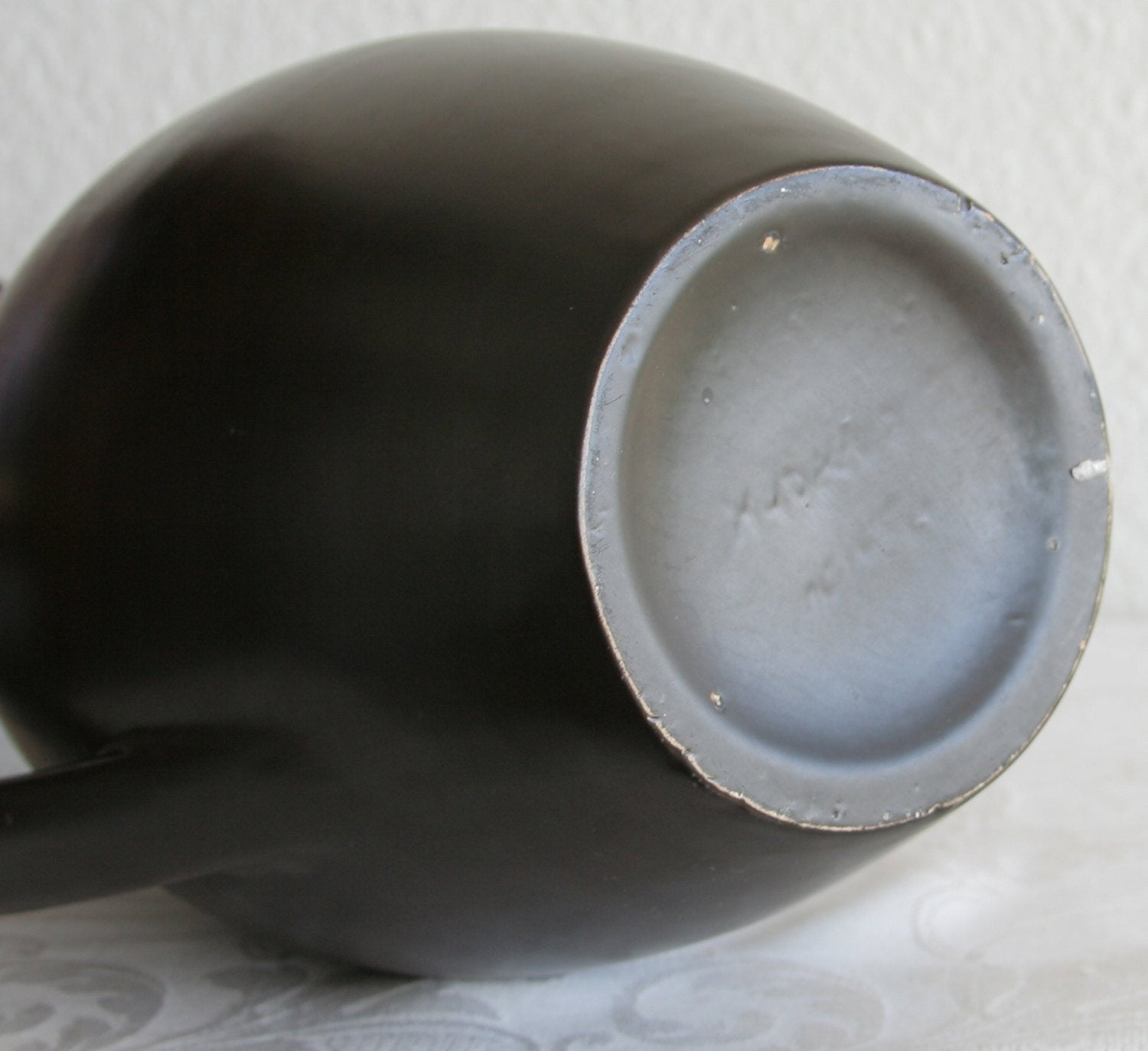 MØRKØV Monumental Black Green Glazed Ceramic Floor Vase Mollaris.com 