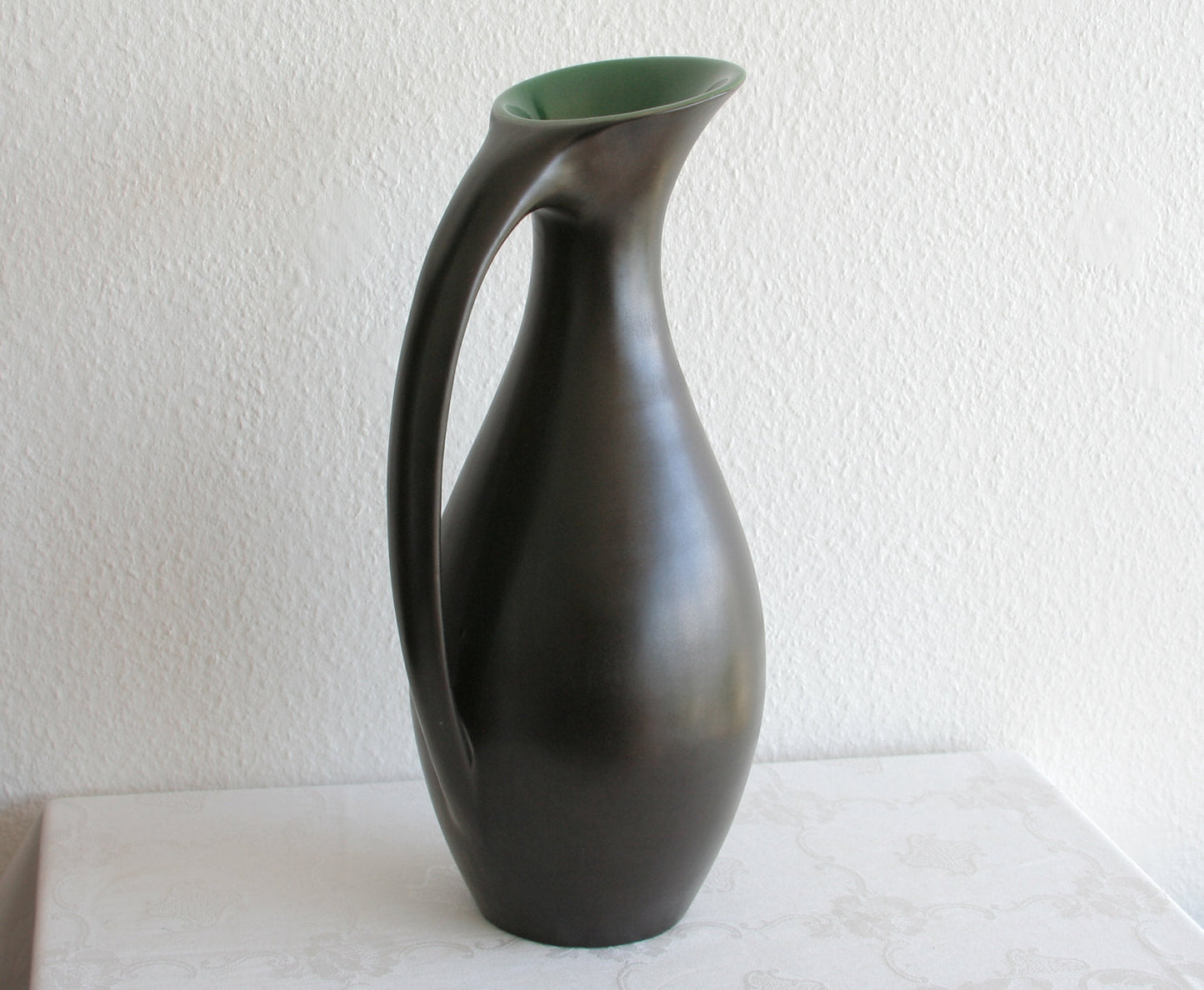 MØRKØV Monumental Black Green Glazed Ceramic Floor Vase Mollaris.com 