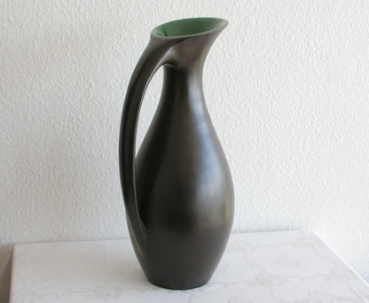 MØRKØV Monumental Black Green Glazed Ceramic Floor Vase Mollaris.com 