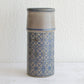 MARIANNE STARCK / MICHAEL ANDERSEN Large Geometric Patterned Blue Grey Glazed Stoneware Vase Mollaris.com 