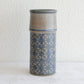 MARIANNE STARCK / MICHAEL ANDERSEN Large Geometric Patterned Blue Grey Glazed Stoneware Vase Mollaris.com 