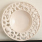 MICHAEL ANDERSEN Large White Glazed Openwork Stoneware Bowl Dish Mollaris.com 