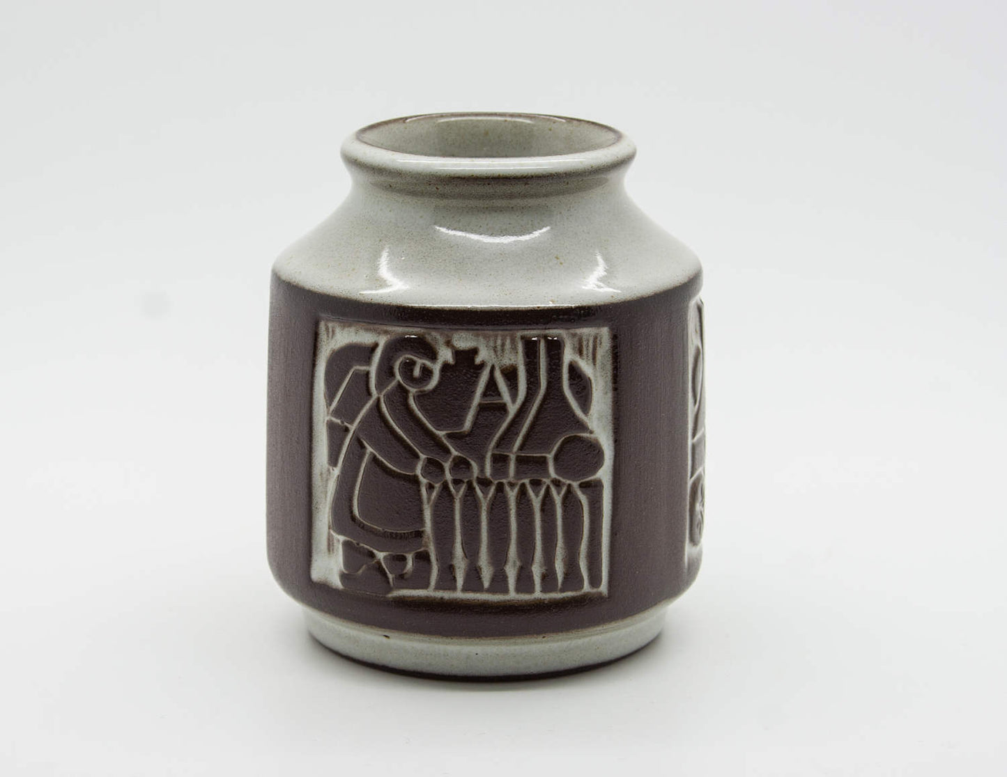 MICHAEL ANDERSEN Small Grey Brown Glazed Vase Mollaris.com 