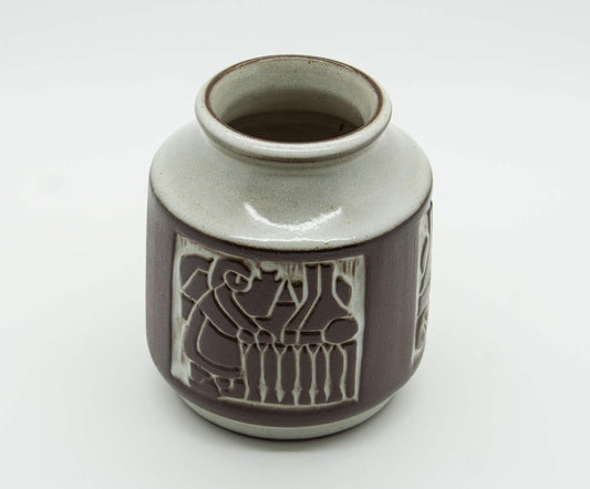 MICHAEL ANDERSEN Small Grey Brown Glazed Vase Mollaris.com 
