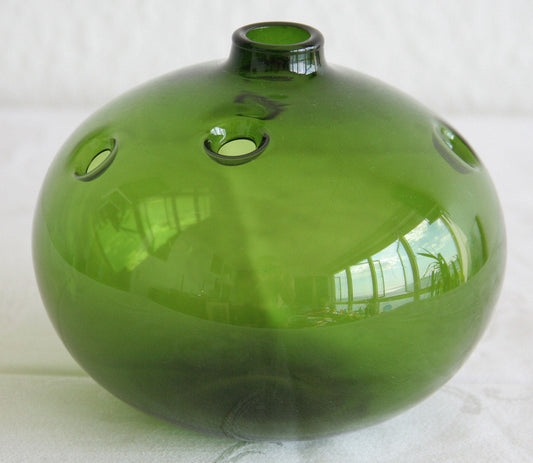 MICHAEL BANG Holmegaard HULVASE Green Glass Vase Mollaris.com 