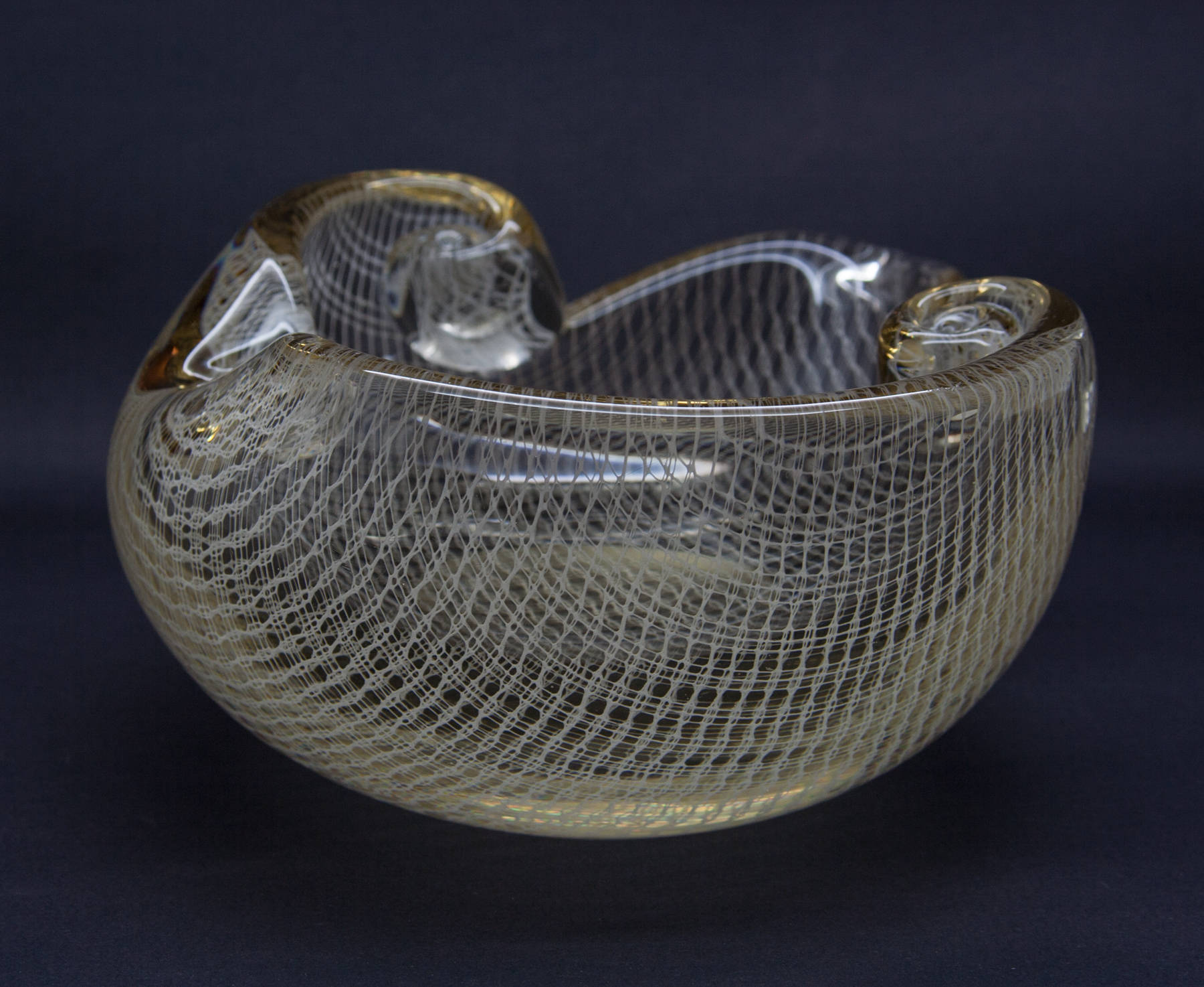 MILOS PULPITEL / RUDOLF SCHWEDLER Harrach Studio HARRTIL White Lattice Glass Bowl Mollaris.com 
