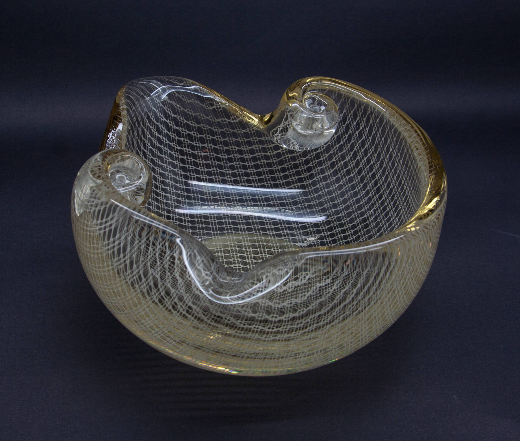 MILOS PULPITEL / RUDOLF SCHWEDLER Harrach Studio HARRTIL White Lattice Glass Bowl Mollaris.com 