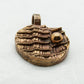 Modernist PENTTI SARPANEVA Brutalist Finnish Bronze Pendant Mollaris.com 