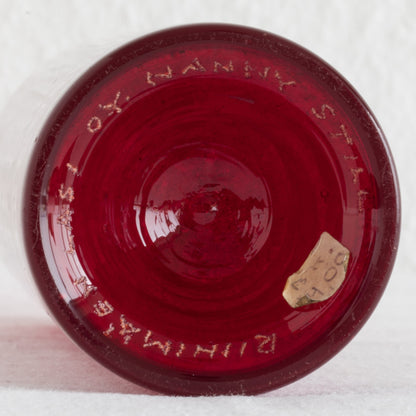 NANNY STILL Riihimäen Lasi Oy Koristepullo Ruby Red Glass Vase Mollaris.com 