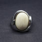 NIELS ERIK FROM Modernist Faux Ivory Cabochon Solid Sterling Silver Ring (925S) Mollaris.com 
