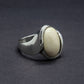 NIELS ERIK FROM Modernist Faux Ivory Cabochon Solid Sterling Silver Ring (925S) Mollaris.com 