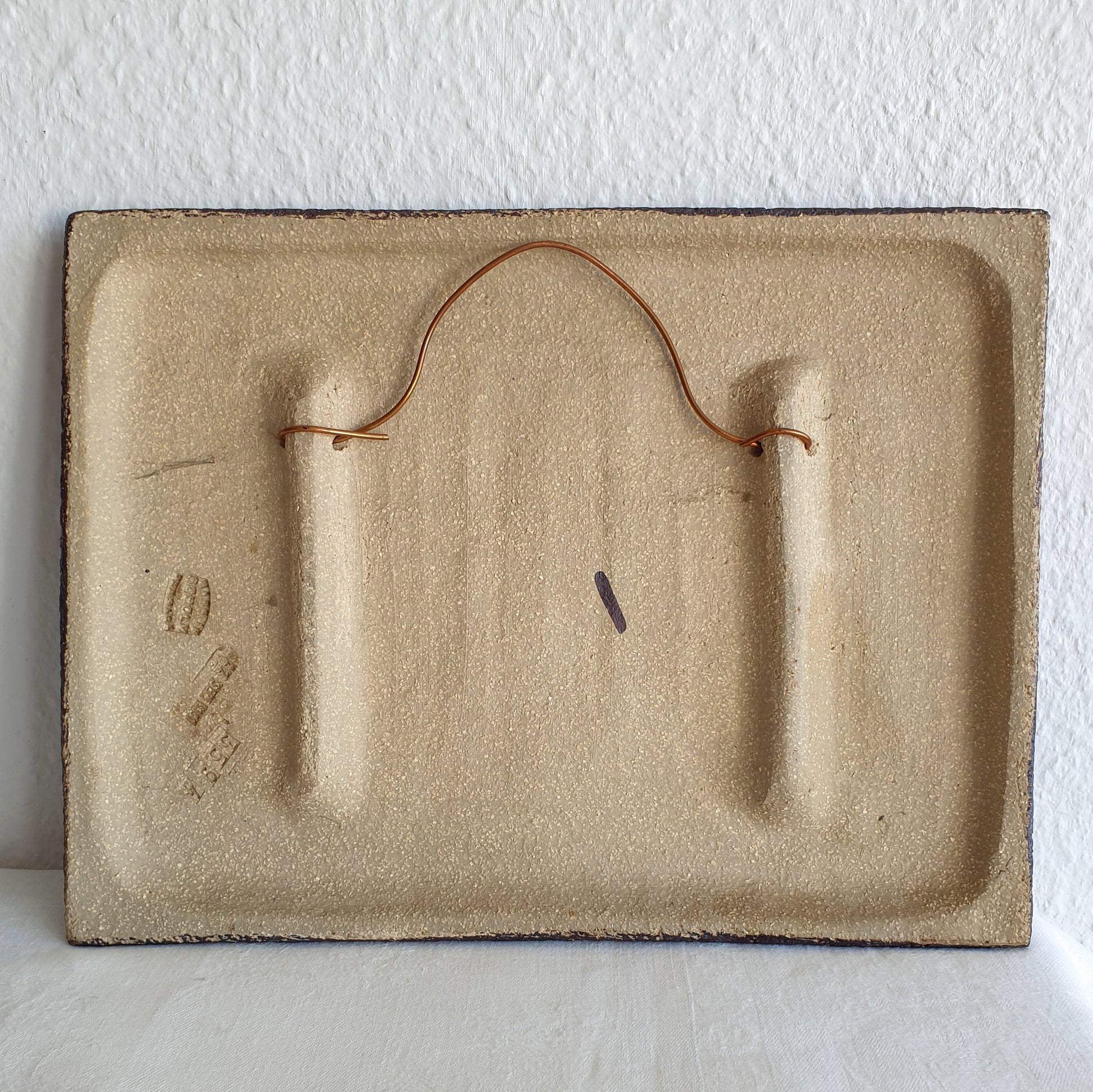 NOOMI BACKHAUSEN Søholm Abstract Birds on Branches Stoneware Wall Plaque Mollaris.com 