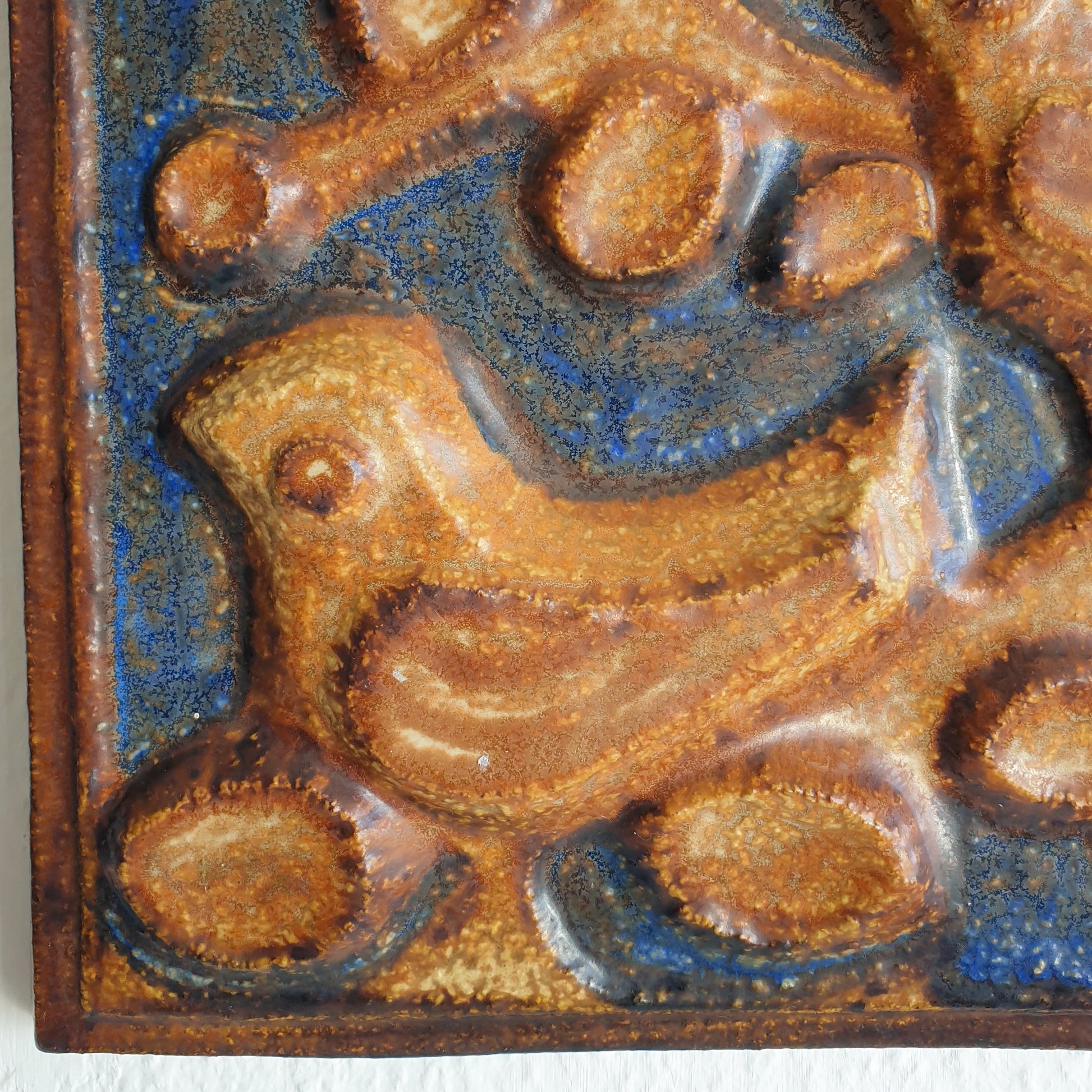 NOOMI BACKHAUSEN Søholm Abstract Birds on Branches Stoneware Wall Plaque Mollaris.com 