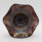 NORTHWOOD Carnival Glass Dark Amethyst Purple HEARTS and FLOWERS Compote Mollaris.com 