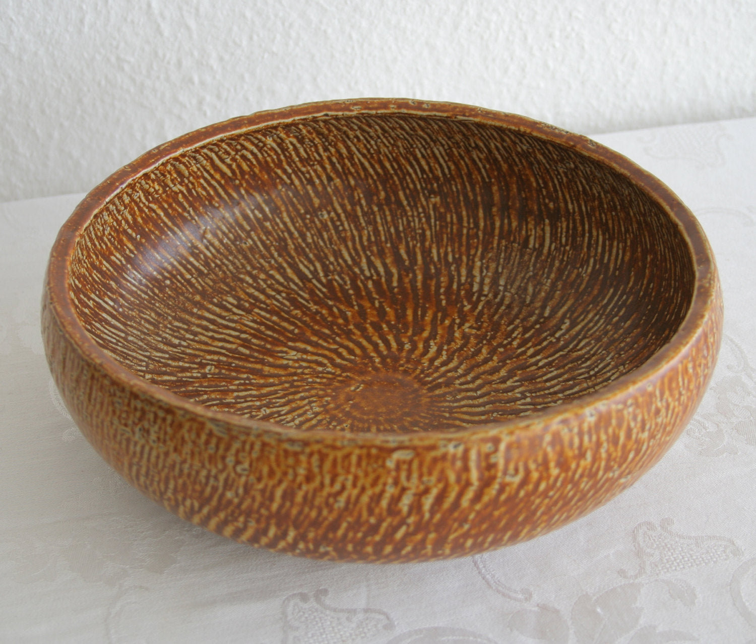 Nymølle GUNNAR NYLUND Large Brown Stoneware Bowl Dish Mollaris.com 