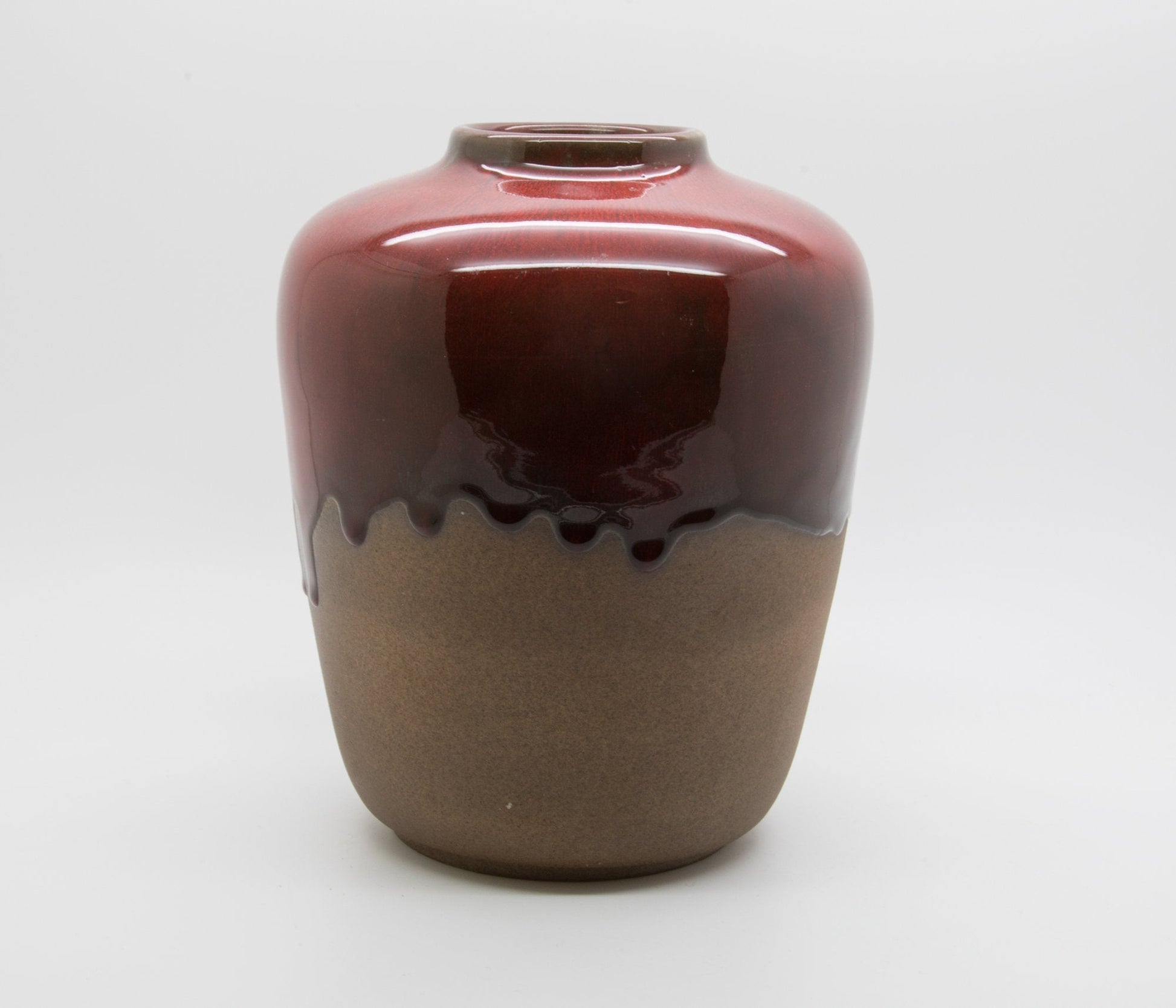Nymølle GUNNAR NYLUND Red Oxblood Drip Glazed Stoneware Vase Mollaris.com 