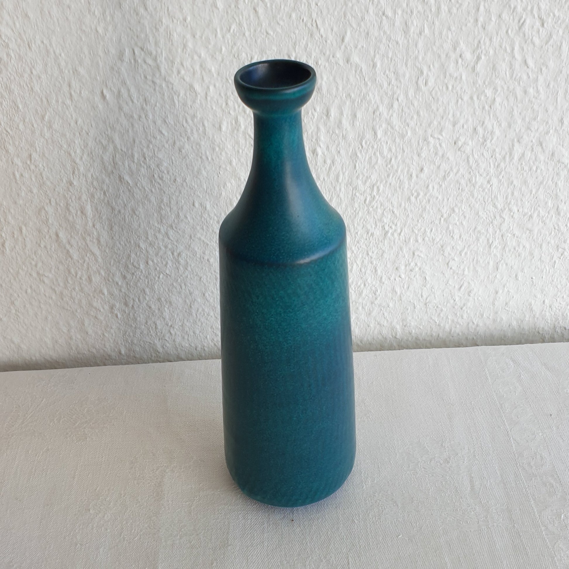 Nymølle GUNNAR NYLUND Turquoise Glazed Stoneware Vase Mollaris.com 