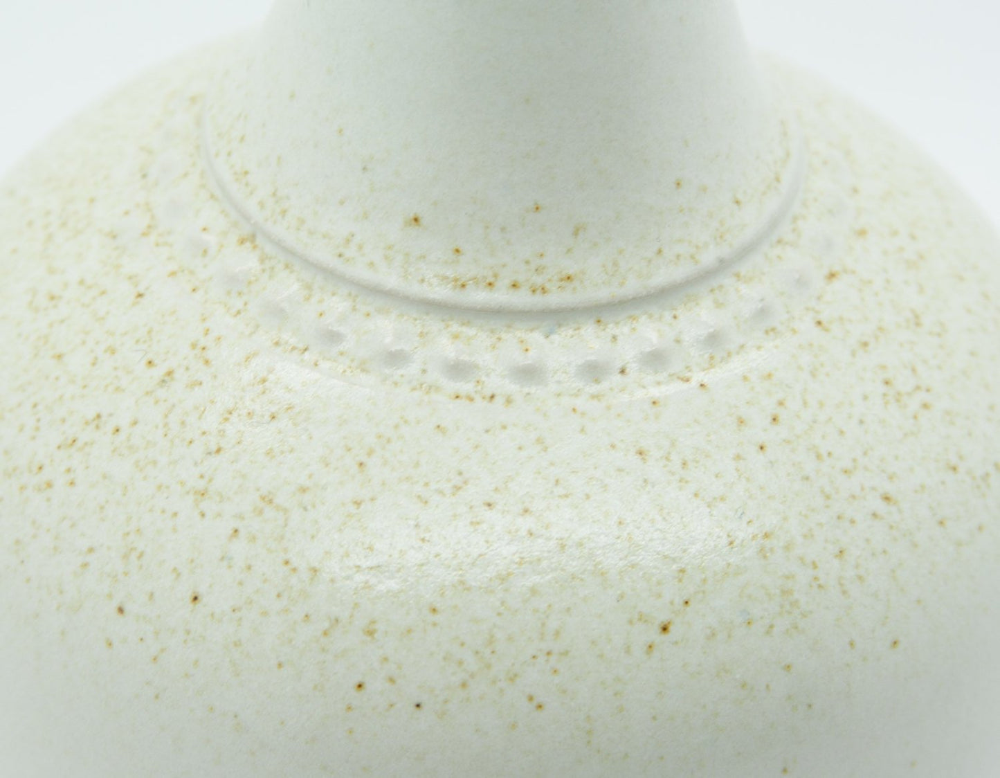 OTTO KLAESSON Höganäs Specled White Glazed Stoneware Vase Mollaris.com 