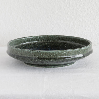 PER LINNEMANN SCHMIDT Palshus Large Green Blue Speckled Glazed Stoneware Tray Mollaris.com 