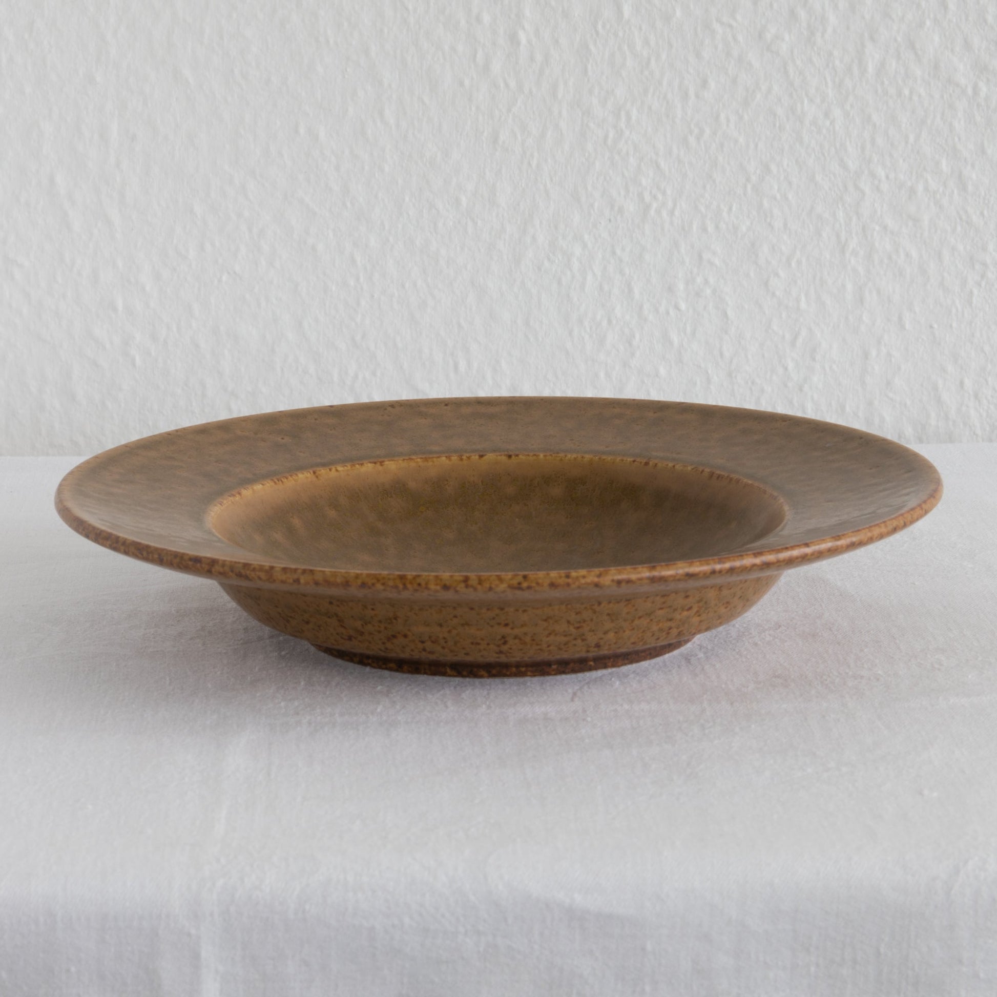 PER LINNEMANN SCHMIDT Palshus Unique Caramel Brown Speckled Glazed Stoneware Bowl Mollaris.com 