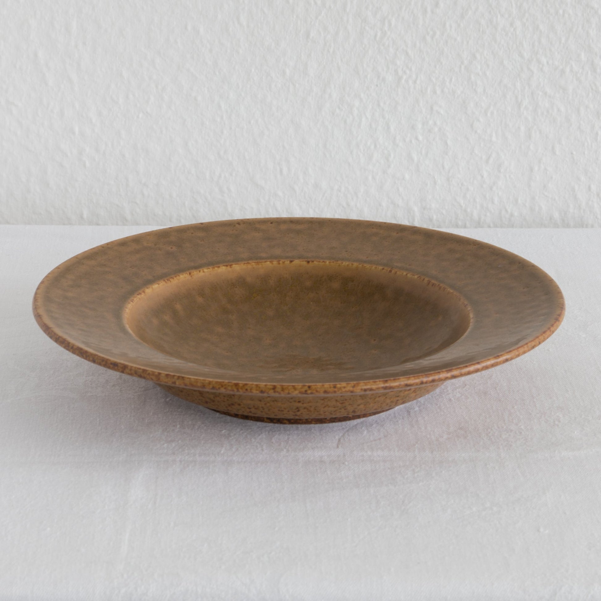 PER LINNEMANN SCHMIDT Palshus Unique Caramel Brown Speckled Glazed Stoneware Bowl Mollaris.com 