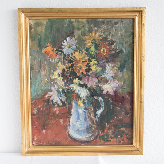 POUL HENRIK JENSEN Impressionist Still Life Wild Flowers in Jug Painting Mollaris.com 