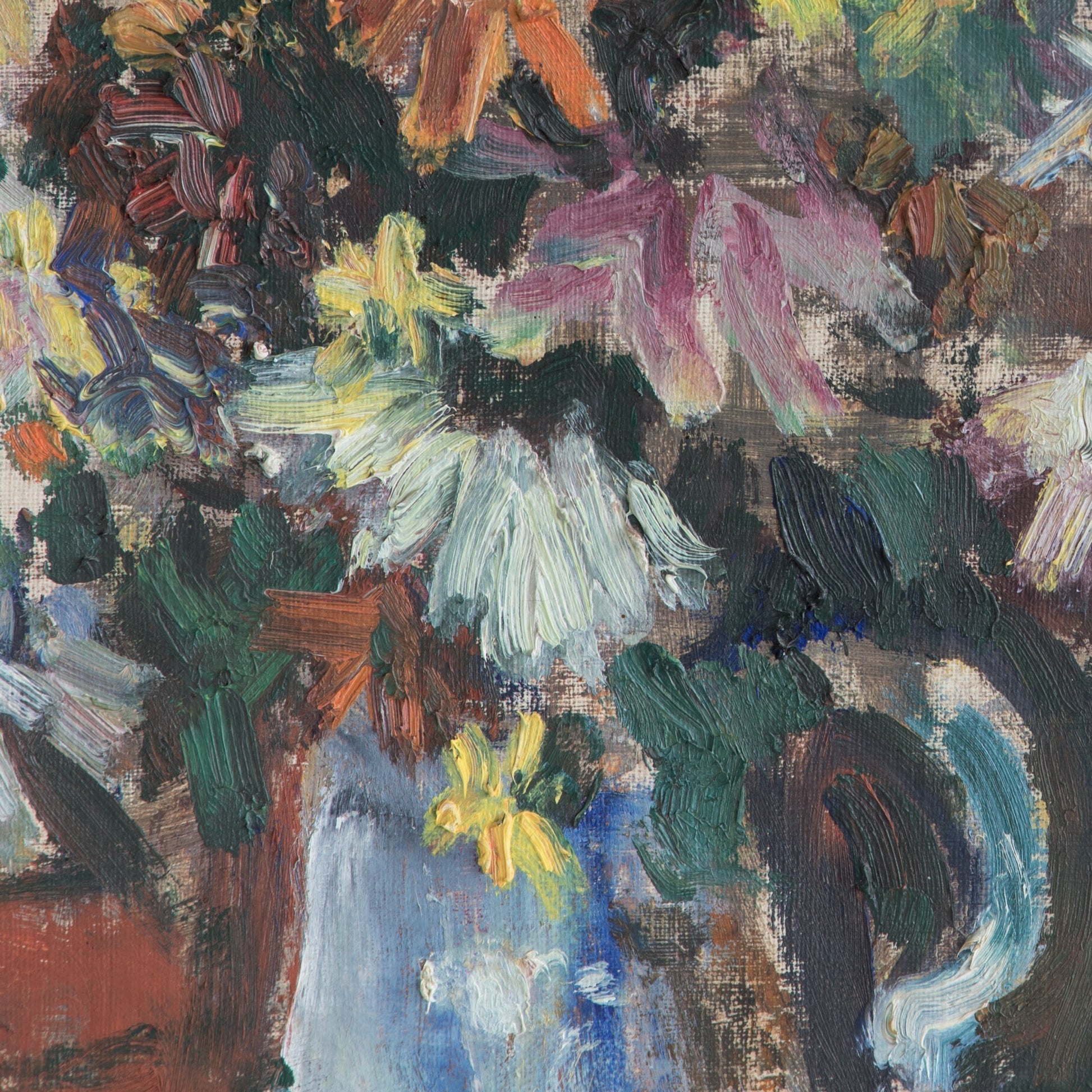 POUL HENRIK JENSEN Impressionist Still Life Wild Flowers in Jug Painting Mollaris.com 