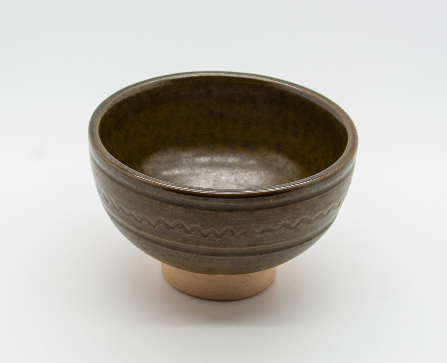 PRÆSTØ Green Glazed Ceramic Footed Bowl Mollaris.com 