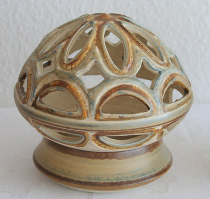Pair of NOOMI BACKHAUSEN Søholm Openwork Ceramic Table Lamps Mollaris.com 