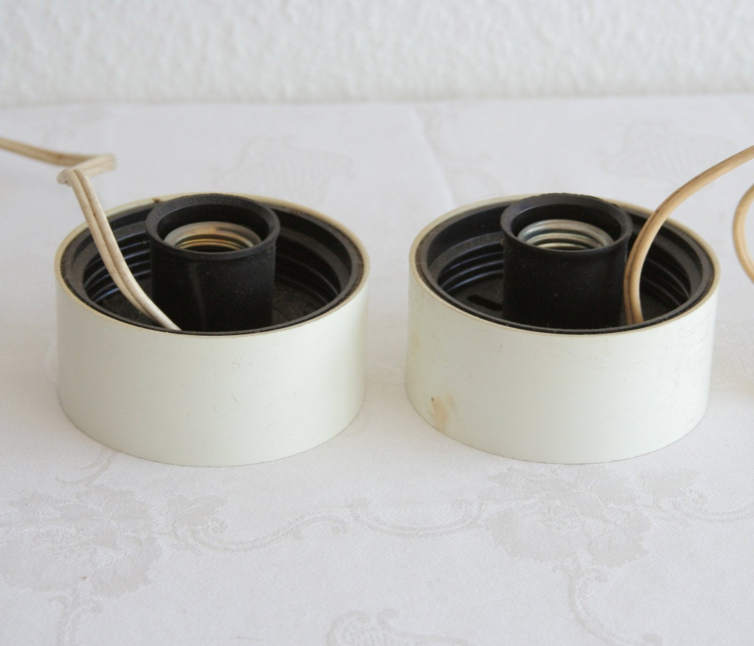 Pair of NOOMI BACKHAUSEN Søholm Openwork Ceramic Table Lamps Mollaris.com 