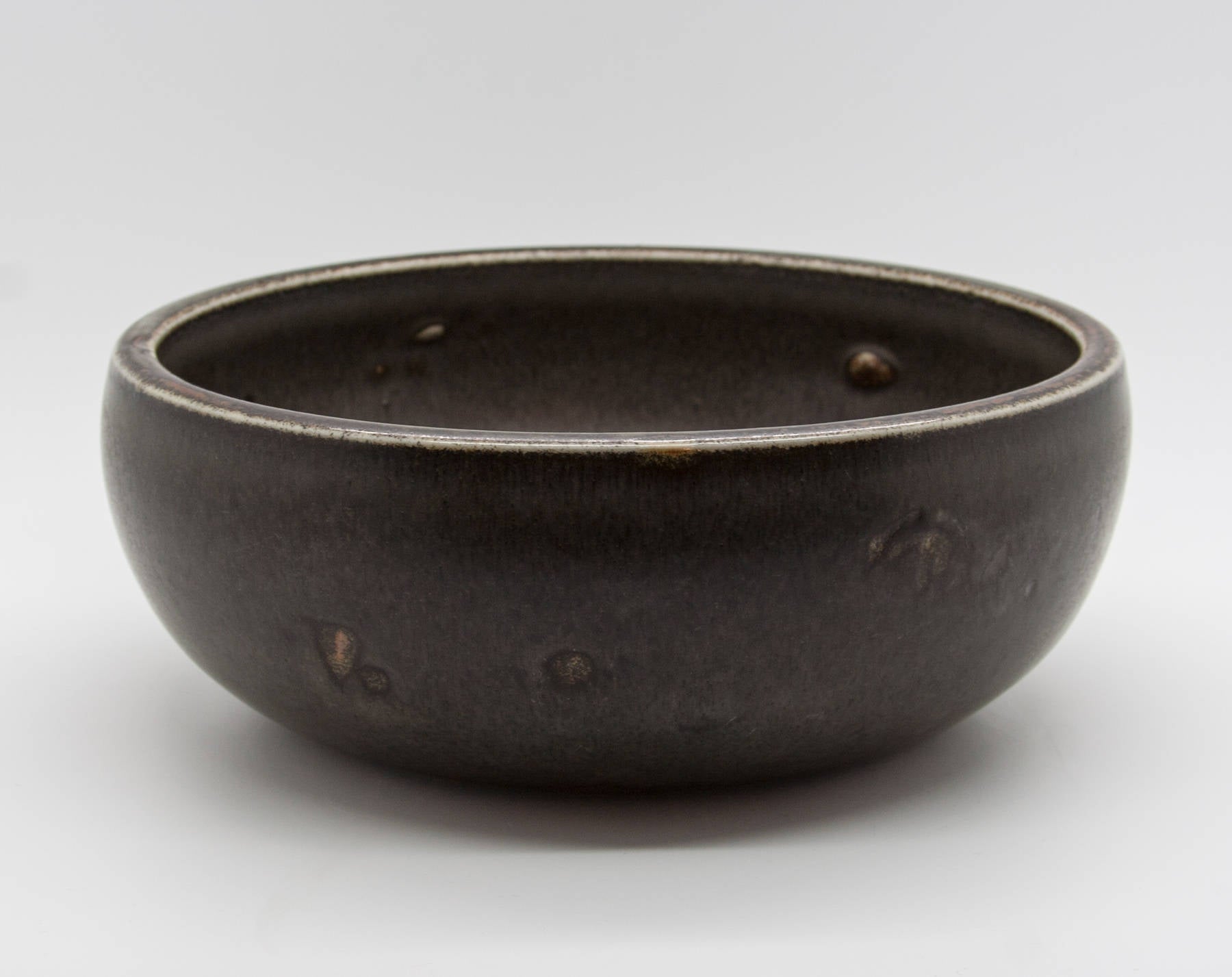 Rörstrand CARL HARRY STÅLHANE Brown Glazed Atelje Stoneware Bowl Mollaris.com 