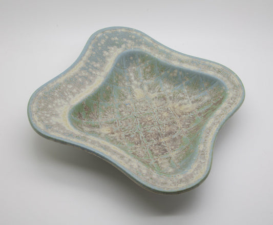 Rörstrand GUNNAR NYLUND Green Crystal Glazed Stoneware Tray Mollaris.com 