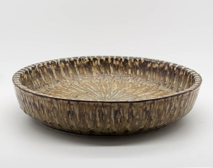 Rörstrand GUNNAR NYLUND Large Rubus Brownish Harefur Stoneware Bowl Mollaris.com 