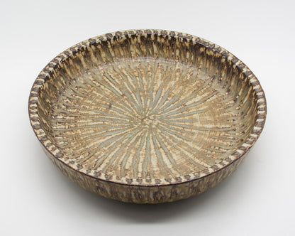 Rörstrand GUNNAR NYLUND Large Rubus Brownish Harefur Stoneware Bowl Mollaris.com 
