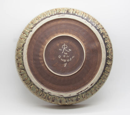 Rörstrand GUNNAR NYLUND Large Rubus Brownish Harefur Stoneware Bowl Mollaris.com 