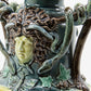 RÖRSTRAND Antique Medusa Snakes Floral Vines Ivy Foliage Gorgon Majolica Sculpturel Urn Vase Mollaris.com 