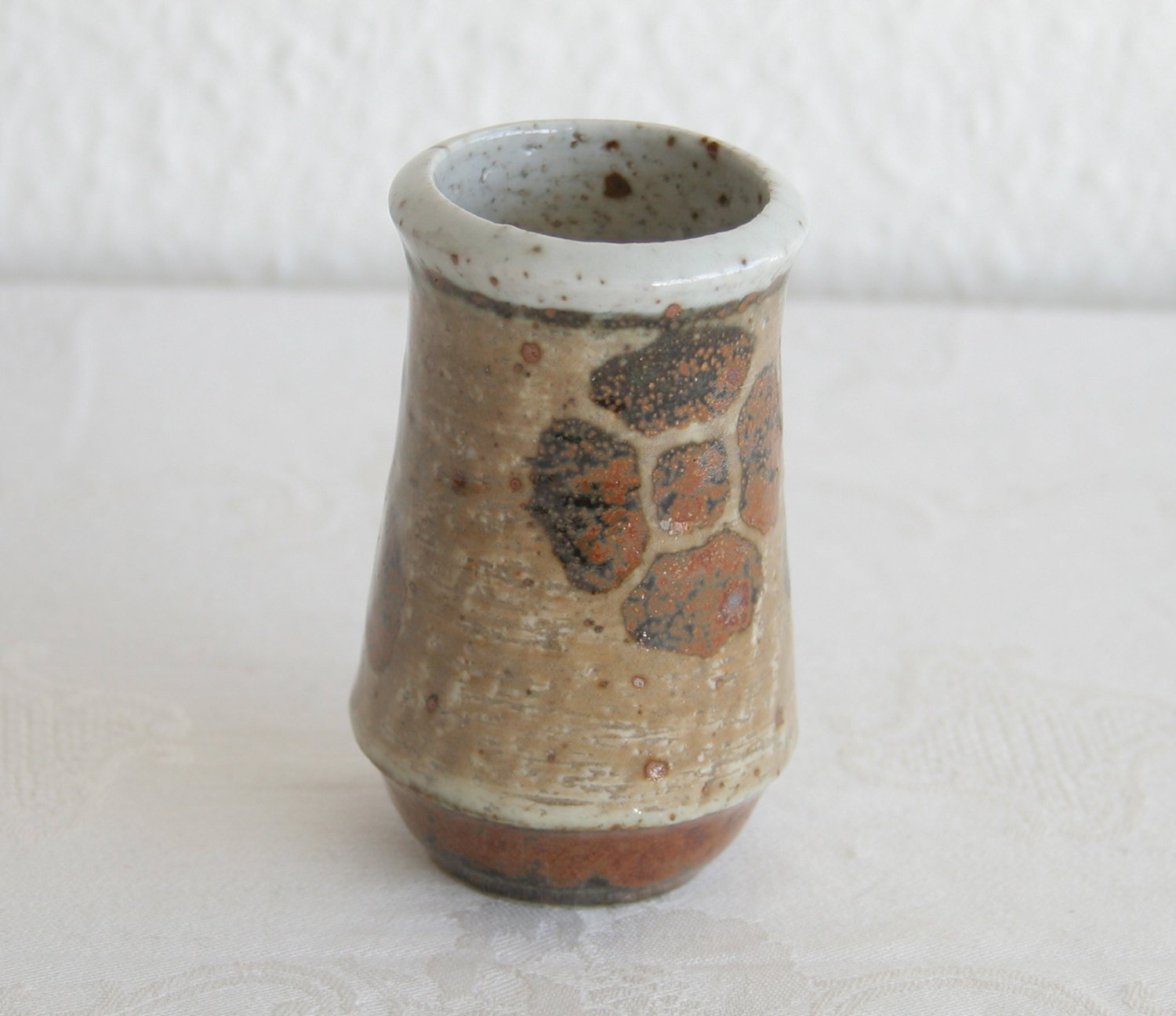Rörstrand DREJAR GRUPPEN 1975 Decorated Chamotte Stoneware Vase Mollaris.com 