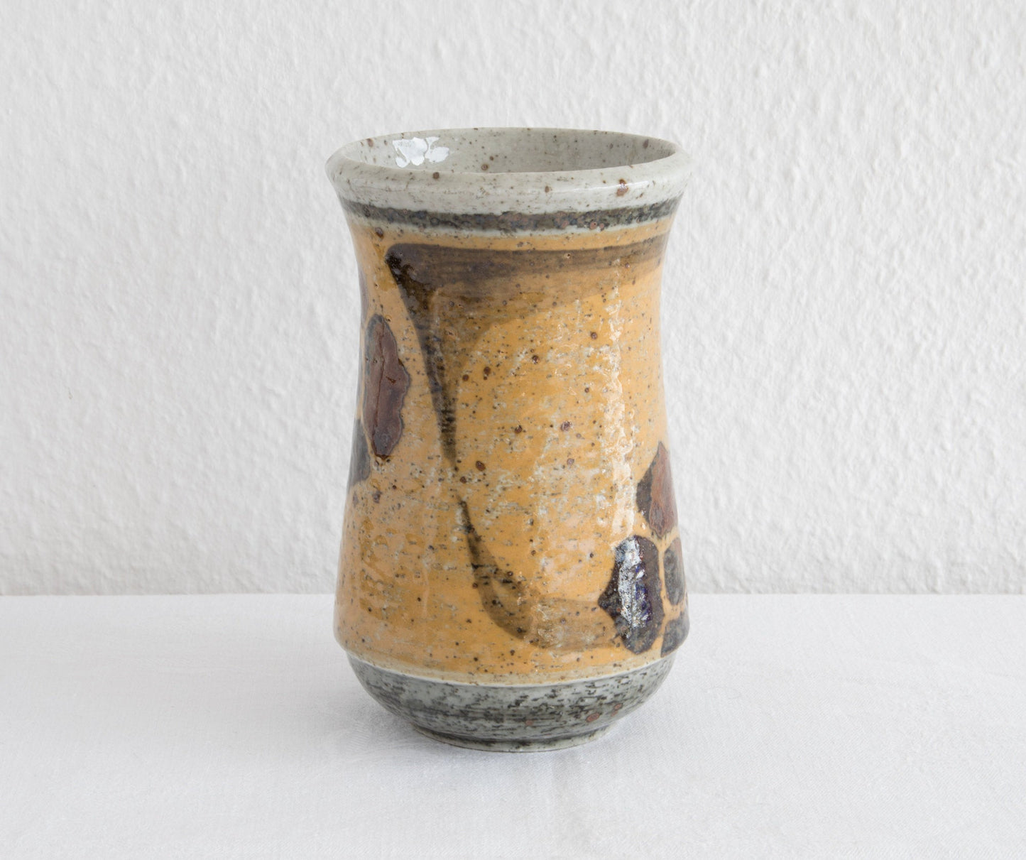 Rörstrand DREJAR GRUPPEN 1975 Large Decorated Chamotte Stoneware Vase Mollaris.com 
