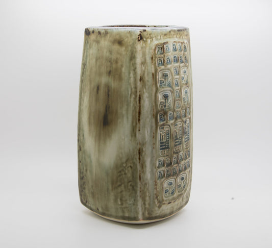 Royal Copenhagen JØRGEN MOGENSEN Large Square Sung Glazed Stoneware Vase Mollaris.com 