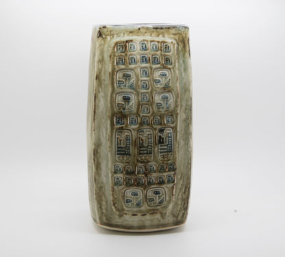 Royal Copenhagen JØRGEN MOGENSEN Large Square Sung Glazed Stoneware Vase Mollaris.com 