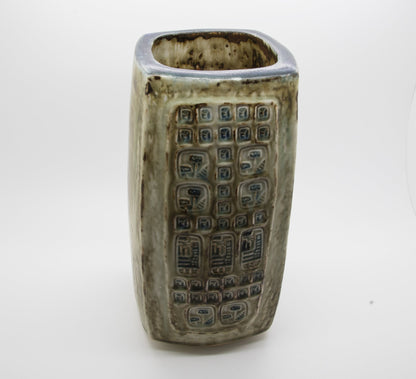 Royal Copenhagen JØRGEN MOGENSEN Large Square Sung Glazed Stoneware Vase Mollaris.com 