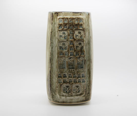 Royal Copenhagen JØRGEN MOGENSEN Large Square Sung Glazed Stoneware Vase Mollaris.com 