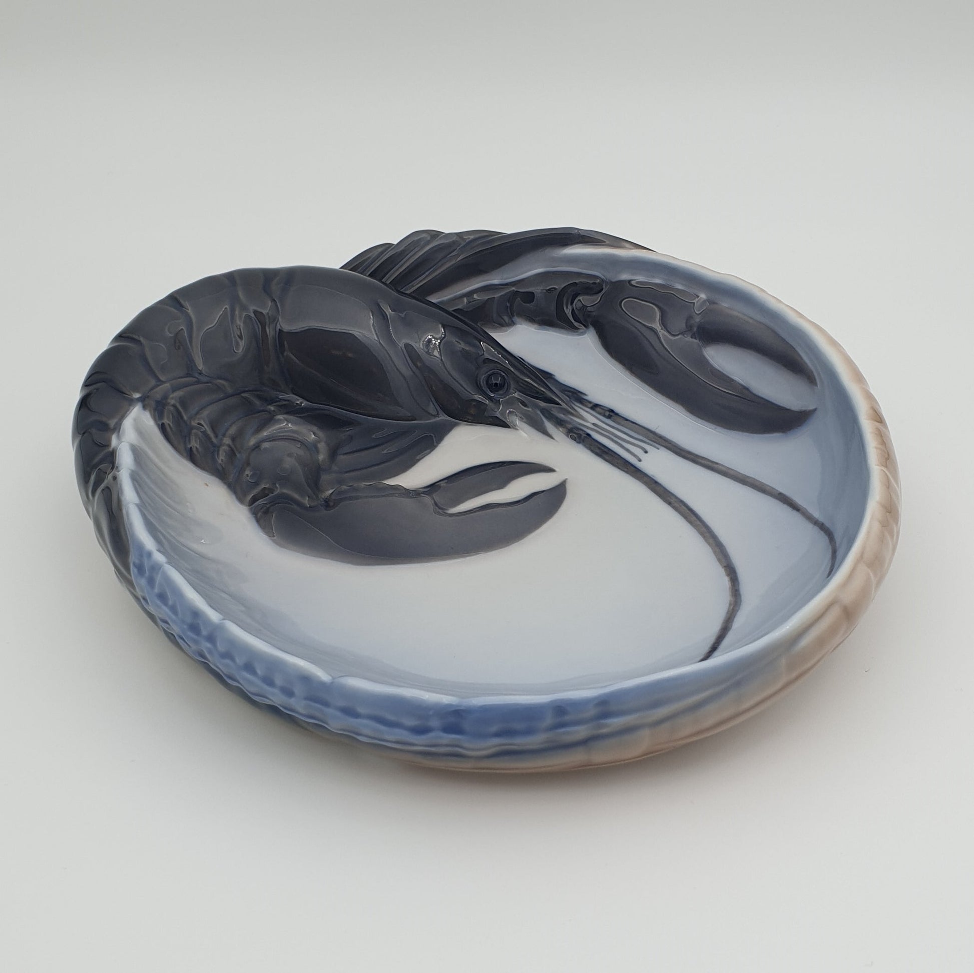 Royal Copenhagen JØRGEN BALSLØV Porcelain Lobster Bowl / Tray Mollaris.com 