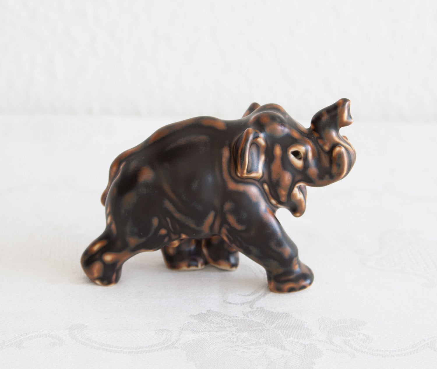Royal Copenhagen KNUD KYHN Sung Glazed ELEPHANT Calf Stoneware Figurine # 20220 Mollaris.com 