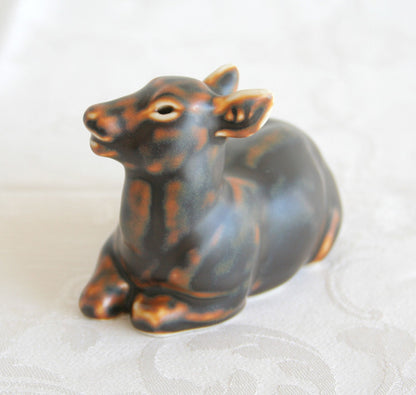 Royal Copenhagen KNUD KYHN Sung Glazed FAWN Stoneware Figurine # 20183 Mollaris.com 