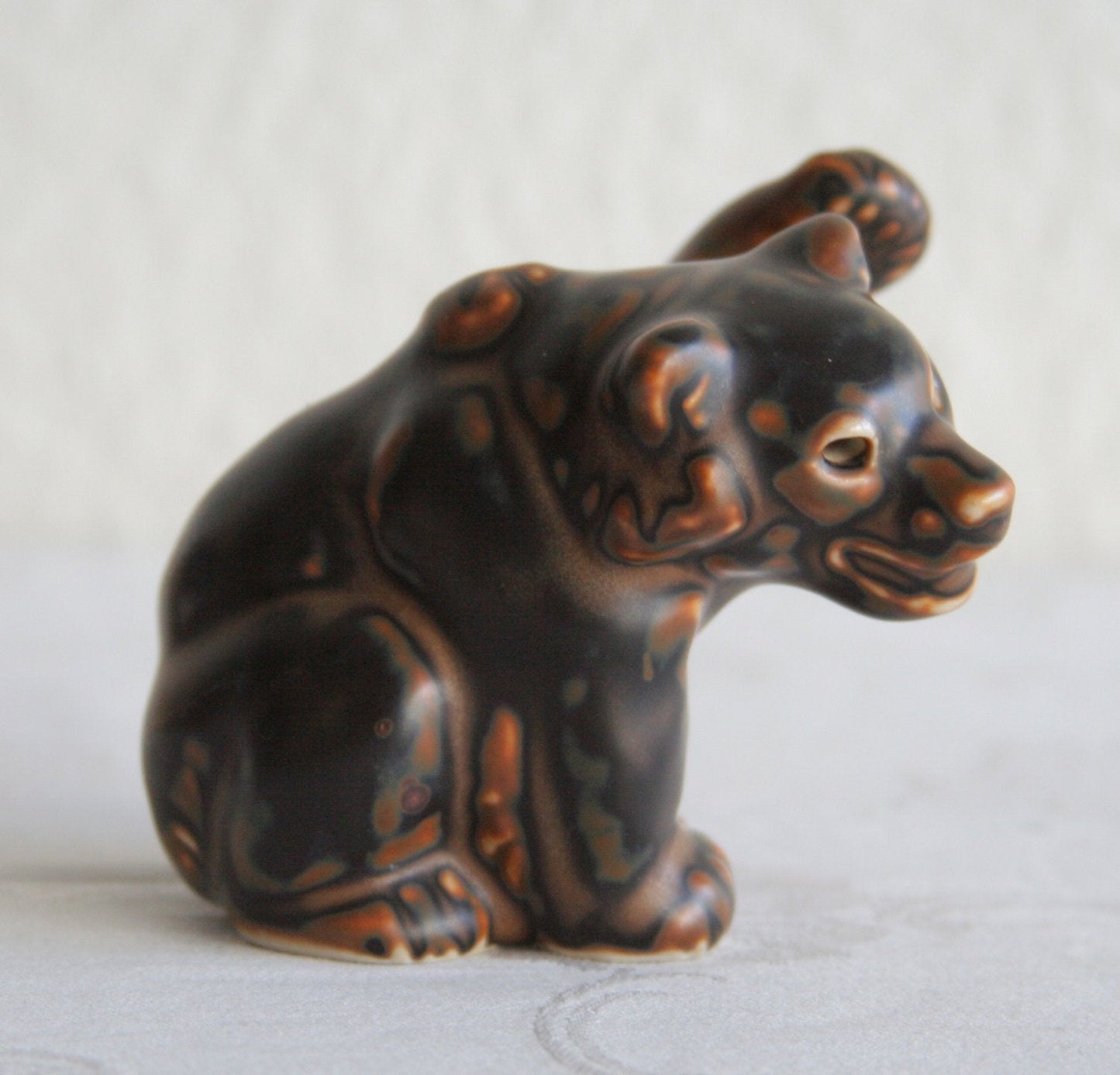 Royal Copenhagen KNUD KYHN Sung Glazed Stoneware Bear Cub Figurine # 21433 Mollaris.com 