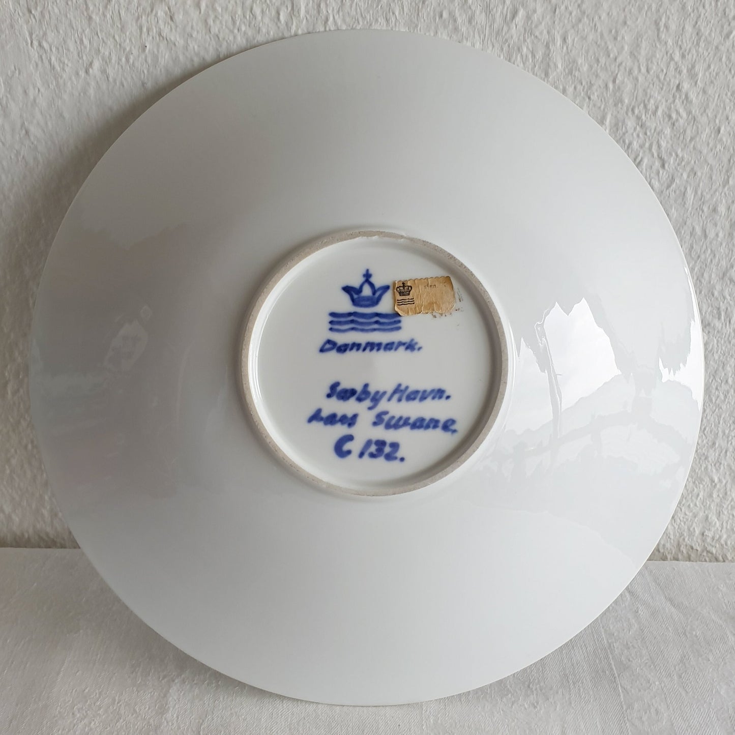 Royal Copenhagen LARS SWANE Sæby Harbour Unique Art Landscape Porcelain Bowl Mollaris.com 