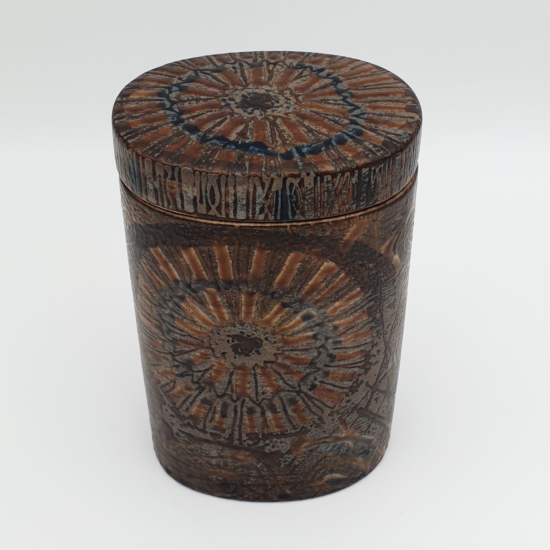 Royal Copenhagen NILS THORSSON Tall Baca Faiance Lidded Jar Mollaris.com 