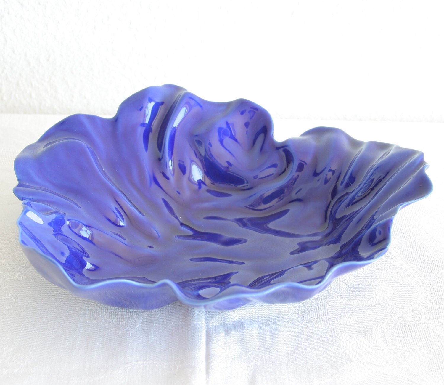 Royal Copenhagen OLE KORTZAU Blue NATURA Faiance Bowl Tray Mollaris.com 